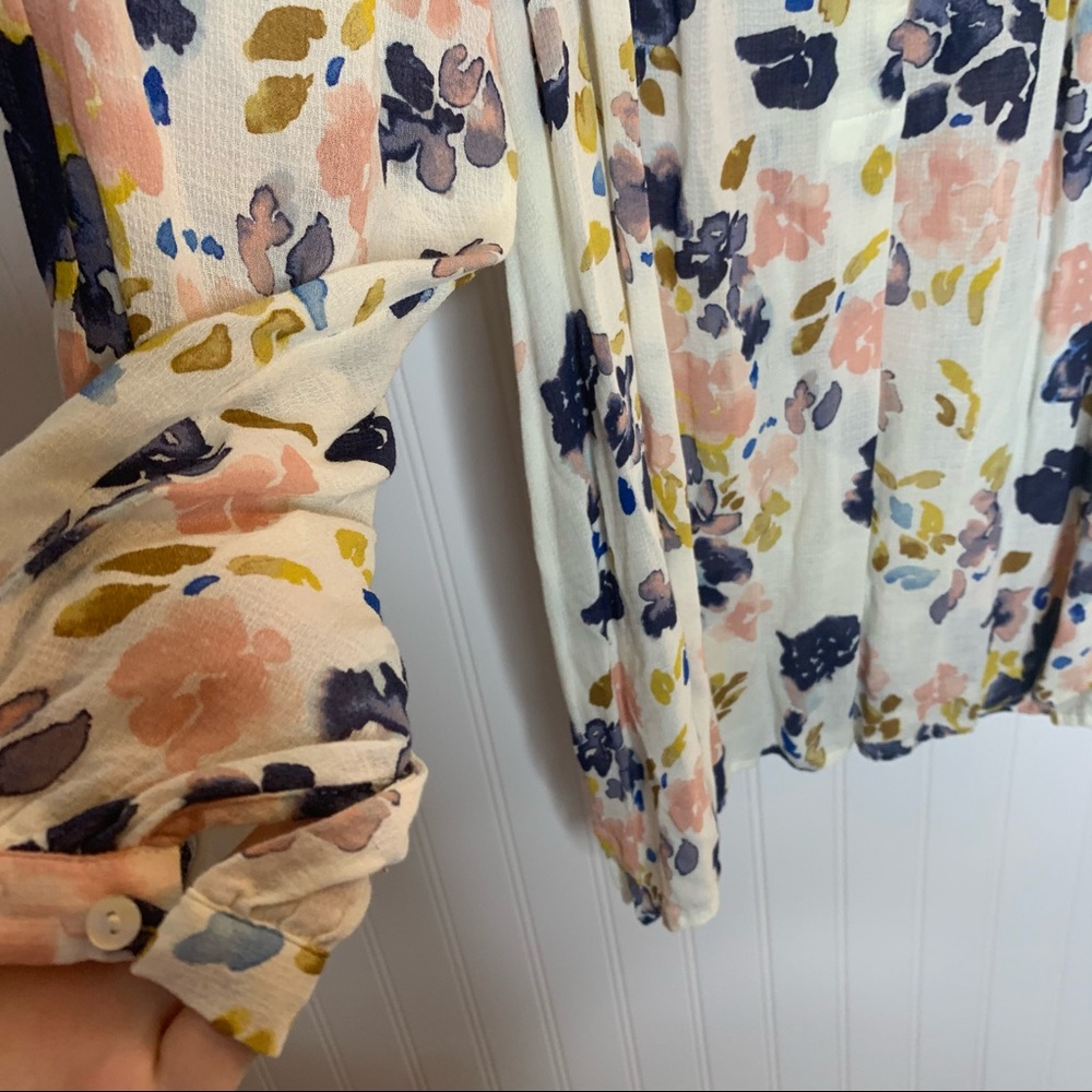 Lucky Brand Floral Chiffon Blouse Size 3x - Picture 5 of 7